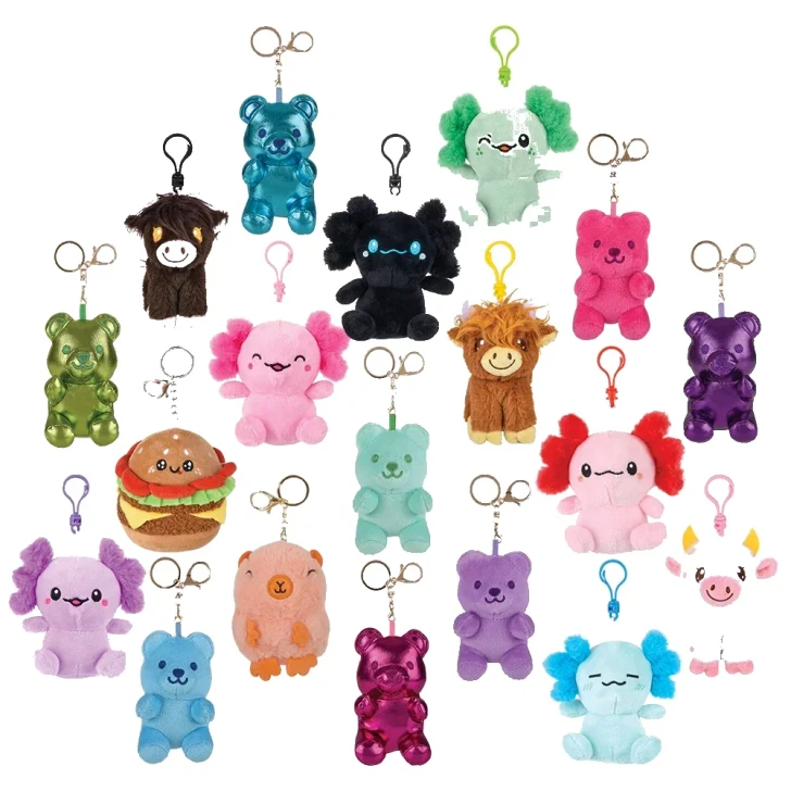 Plush Clip-On Toy Mix - 4 Inch - Case of 144