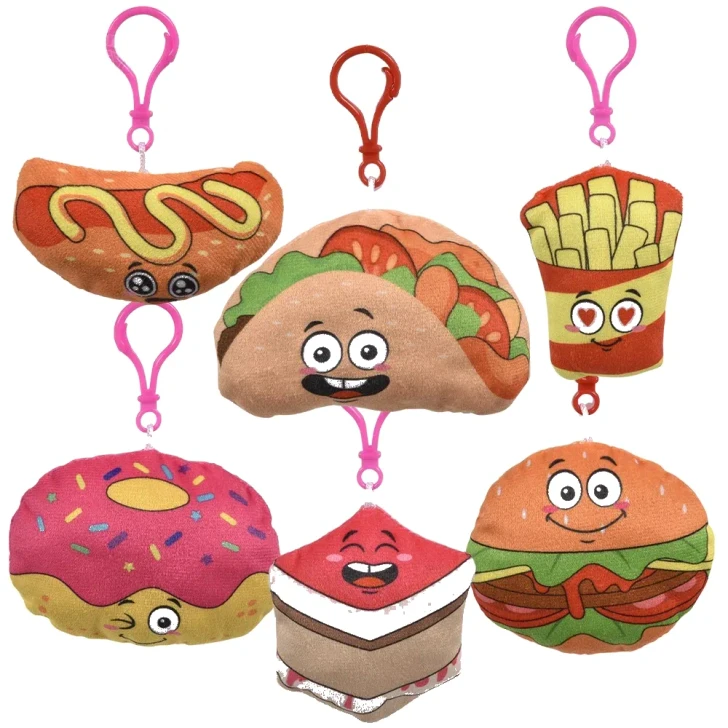 Food Keychains Plush Toys - 4.5 Inch - Case of 600