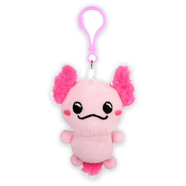 Plush Axolotl Backpack Clip-On 3.5" Each