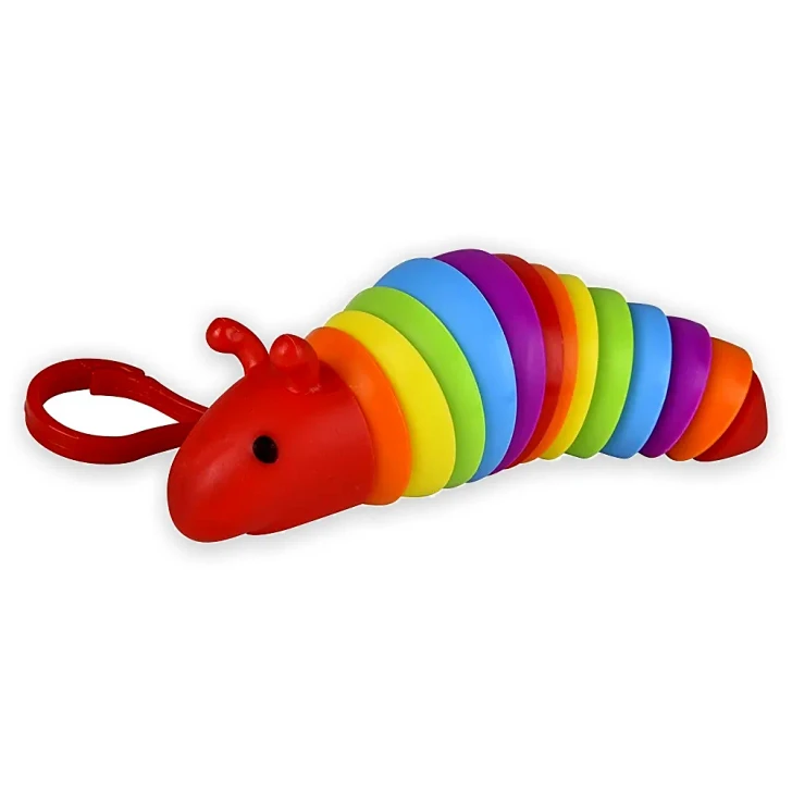 Sensory Wiggle Caterpillar Clip-On Toys for Claw Machines and Prize Counters