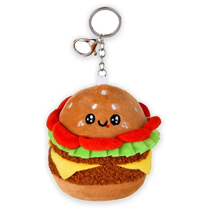 Plush Cheeseburger Backpack Clip-On 4" Each