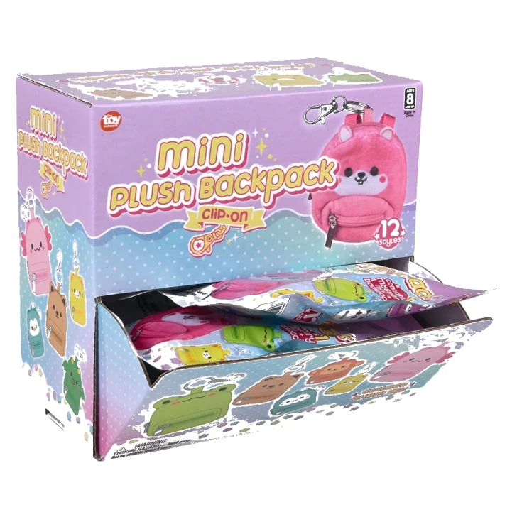 Blind Bag Mini Kawaii Plush Backpack Clip-On Toys Bulk Carnival Prizes