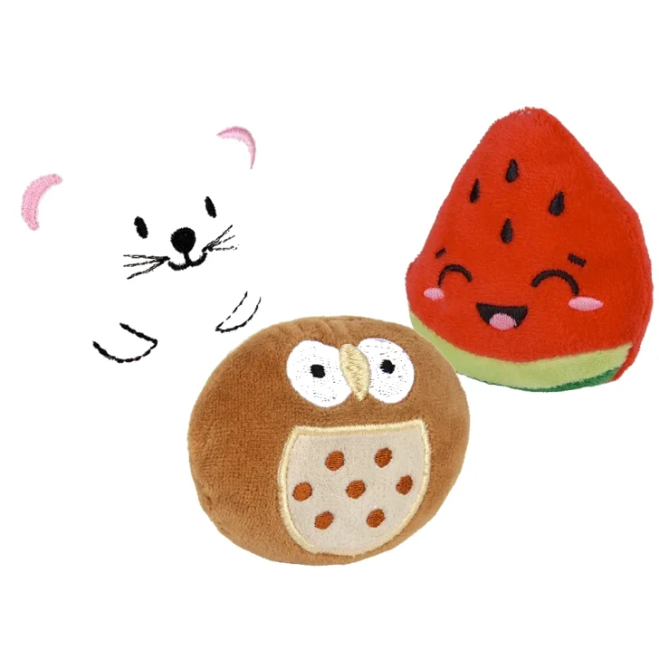 Embroidered Character Mini Value Plush Toys 3" Each