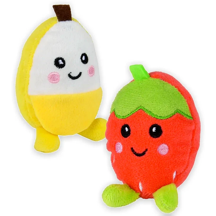 Mini Fruit Plush Toys 3" Each