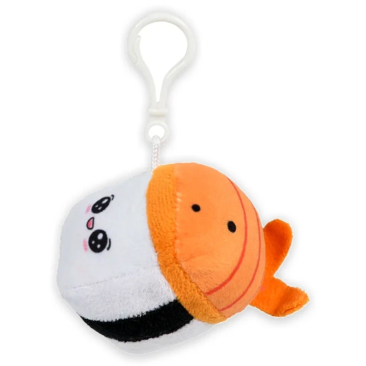 Sushi Embroidered Faces Backpack Clip Plush Toys 3" Each
