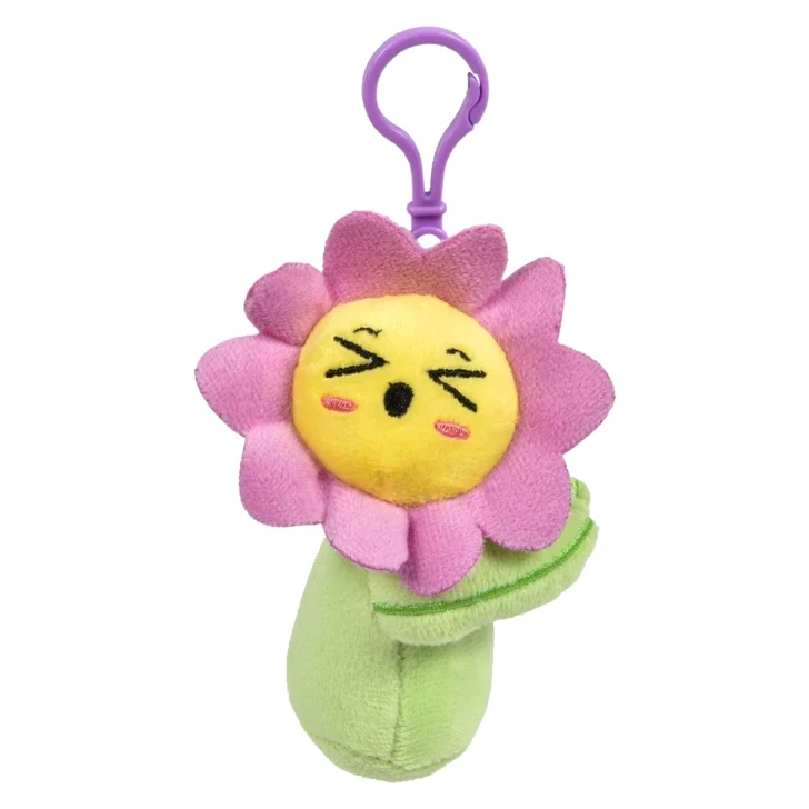 Flower Backpack Clip Plush Toys Wholesale Case of 240