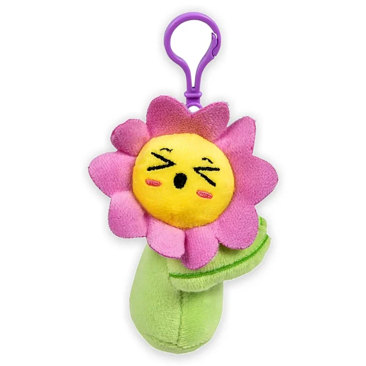 Flower Backpack Clip Plush Toys Wholesale Case of 240
