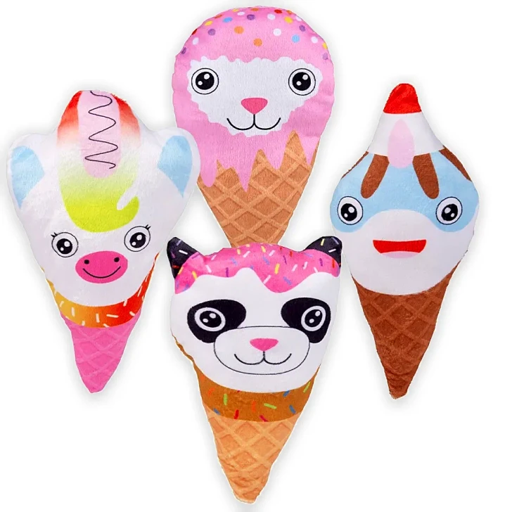 Ice Cream Animals Plush Toys - 5 Inch - Case of 216