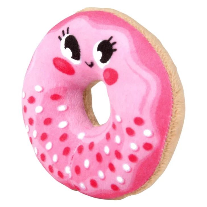 Mini Smiley Face Donut Plush Toys Bulk Party Favors