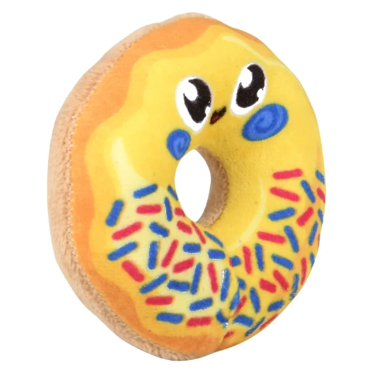 Mini Smiley Face Donut Plush Toys for Claw Machines and Prize Counters