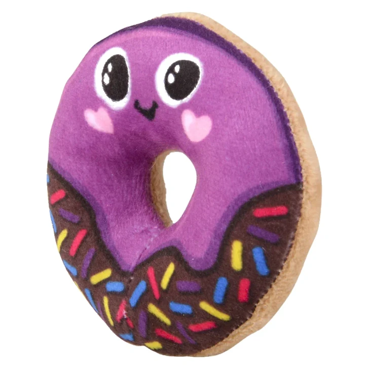 Mini Smiley Face Donut Plush Toys 3" Each - View 8