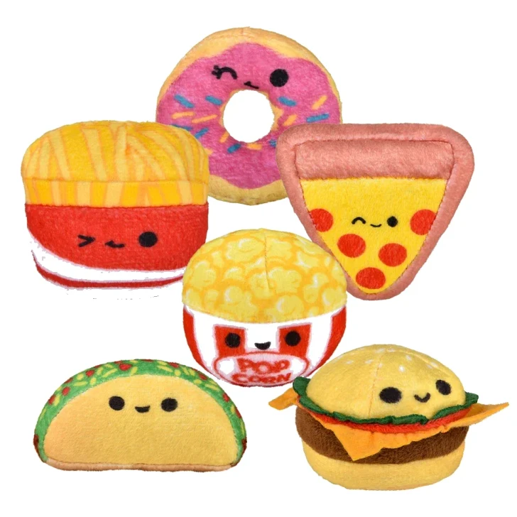 Fun Food Plush Toys 3" - 288 Pcs Bulk Assortment