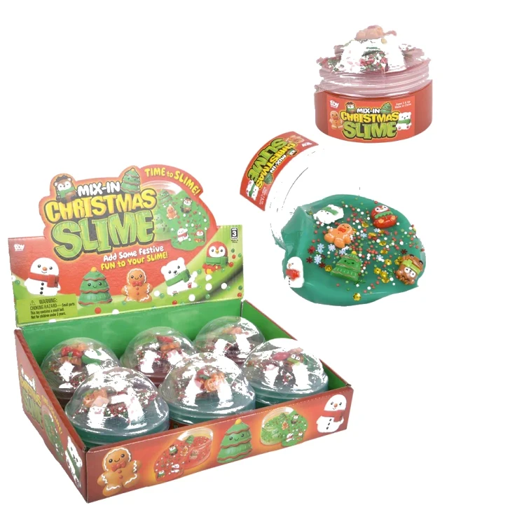 Christmas Mix-In Slime Toys - 3.25 Inch - Case of 48