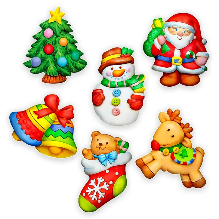 3D Mould & Paint Christmas Magnet Toys Wholesale Case of 36