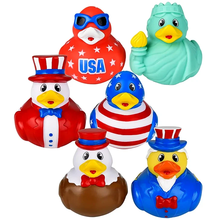 Patriotic Rubber Duckies 2" Each