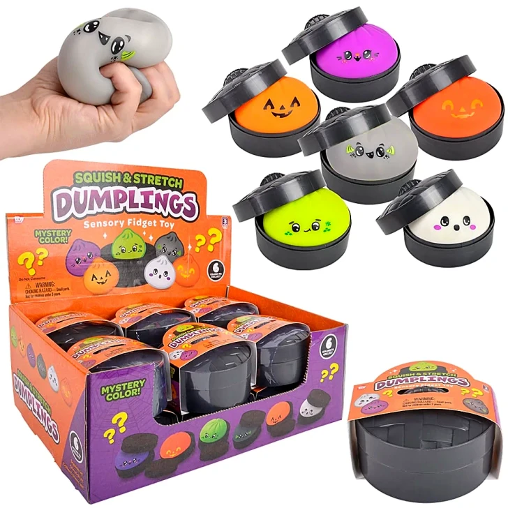 Halloween Squish and Stretch Dumpling Toys Bulk 72 Pieces - View 7