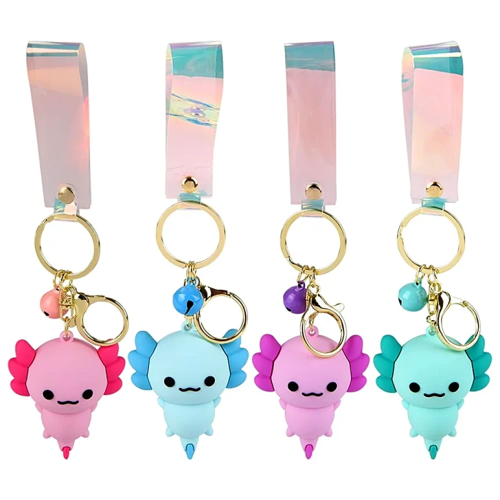 Axolotl Charm Wristlet Backpack Keyrings 2.25" Each