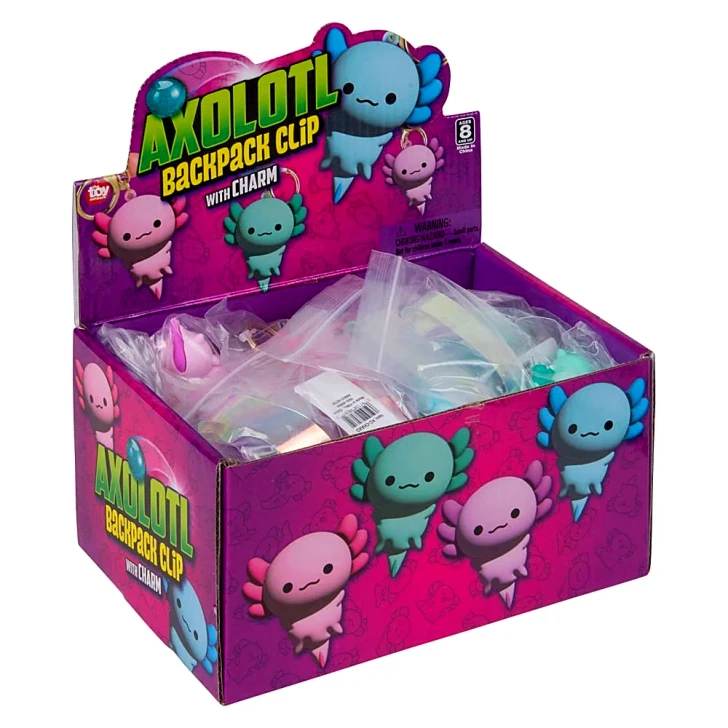 Axolotl Charm Wristlet Backpack Keyrings Bulk Party Favors