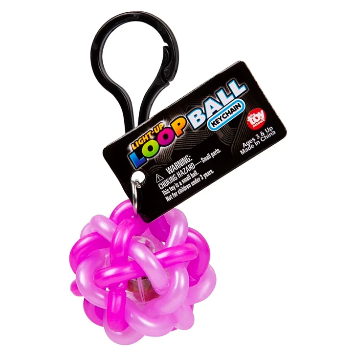 Light-Up Loop Ball Backpack Clips Bulk Party Favors