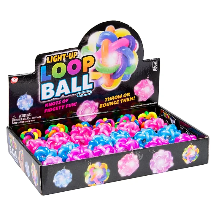 Light-Up Loop Ball Backpack Clips Bulk Carnival Prizes