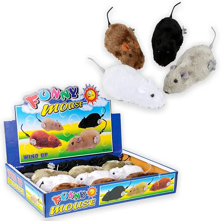 Wind-Up Mouse Toys - 6 Inch - Case of 144