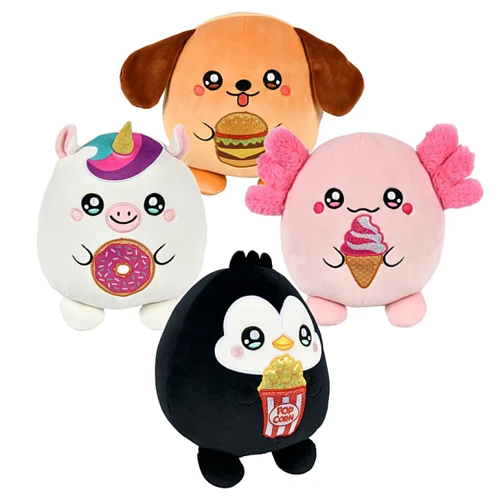 Foodie Animal Squishy-Ishy Plush - 8 Inch - Case of 36