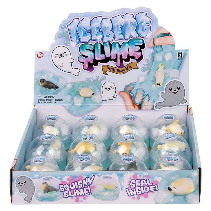Arctic Iceberg Harp Seal Slime Toys Bulk Carnival Prizes