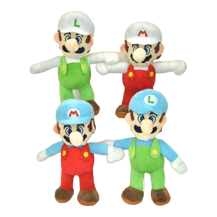 Nintendo Super Mario 'Fire  and Ice Mario and Luigi' Plush Toy 4-Pc Set 7 Inch Main Picture