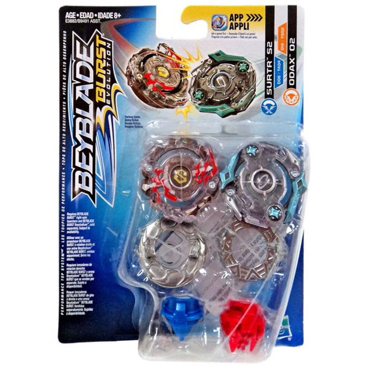 Beyblade Burst Evolution Dual Pack Top - Surtr S2 & Odax O2