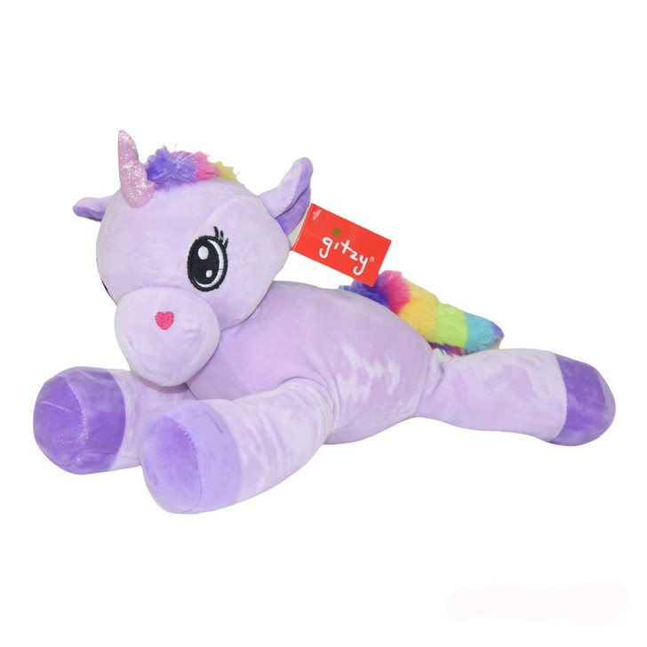 Unicorn Purple Super Soft Plush Toy by Gitzy 14 Inch Main Picture Left Side