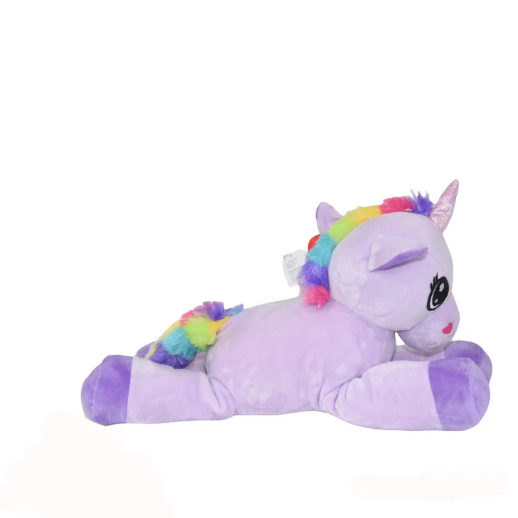 Unicorn Purple Super Soft Plush Toy by Gitzy 14 Inch Right Side