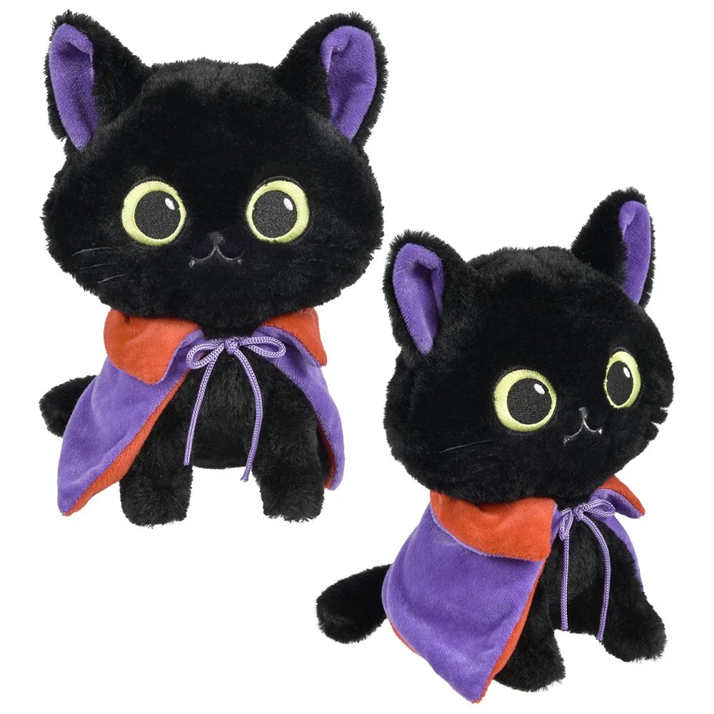 Bulk Vampire Plush Cat Toys with Cape 8” - 80 Pcs