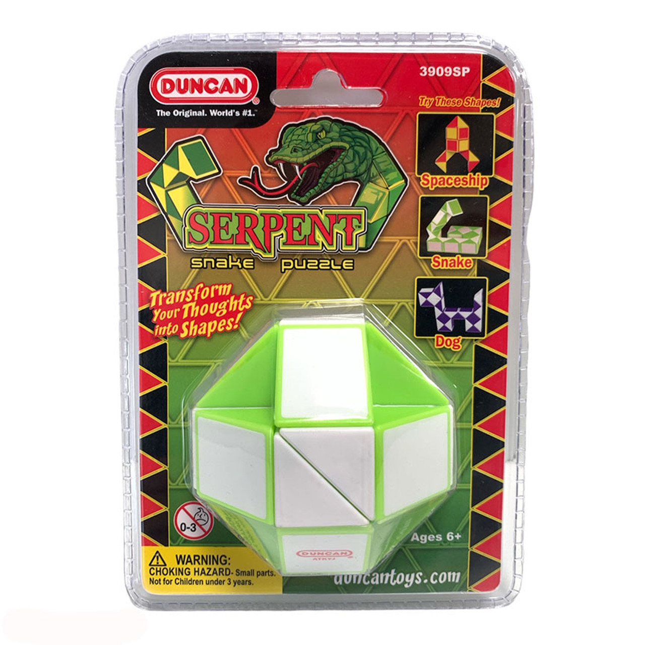 Duncan Serpent Puzzle – Twist Brain Toy, Green/White
