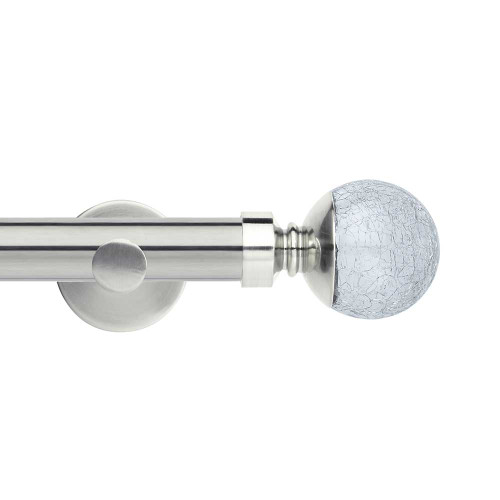 Neo Style 28mm Eyelet Curtain Pole Crackled Glass