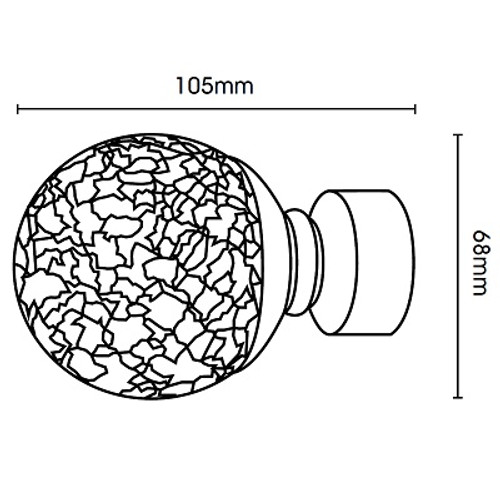 Neo Style 35mm Complete Pole Crackled Glass