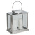 Polished Nickel and Glass Oblong Lantern