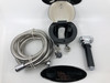 STAINLESS STEEL TRANSOM SHOWER WITH 8' SS HOSE &  BRASS HEAD *In Stock & Ready To Ship!