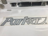 PARKER RAISED BRUSHED CHROME HULL LOGO *  31"L X 7"H *In Stock & Ready To Ship!