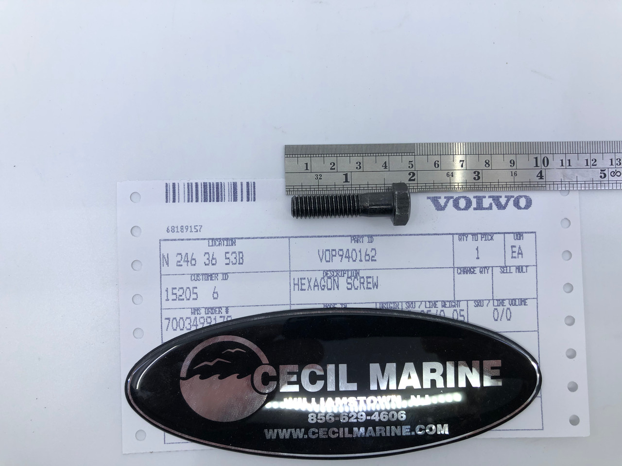 $9.95* GENUINE VOLVO HEXAGON SCREW 940162 Special Order 10 TO 14