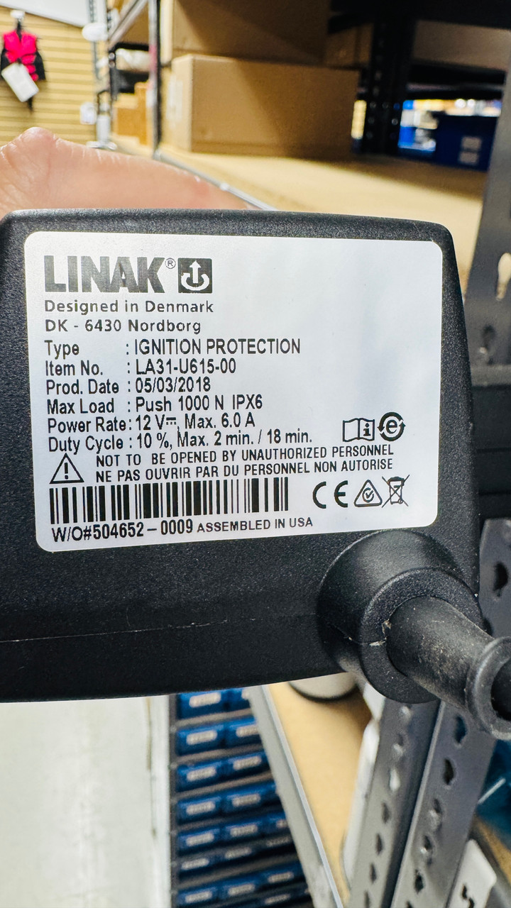 ACTUATOR - 12V 1000 NEWTON 23 1/2" Retracted 38 1/2" Extended Hole To Hole  *In Stock & Ready To Ship!