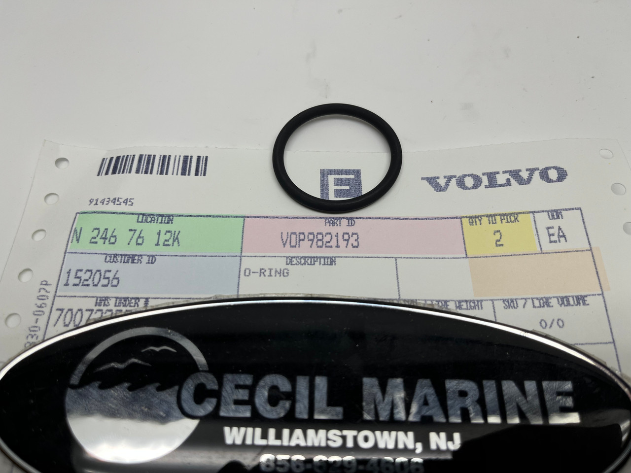 $9.99* GENUINE VOLVO O-RING 982193  *In Stock & Ready To Ship!