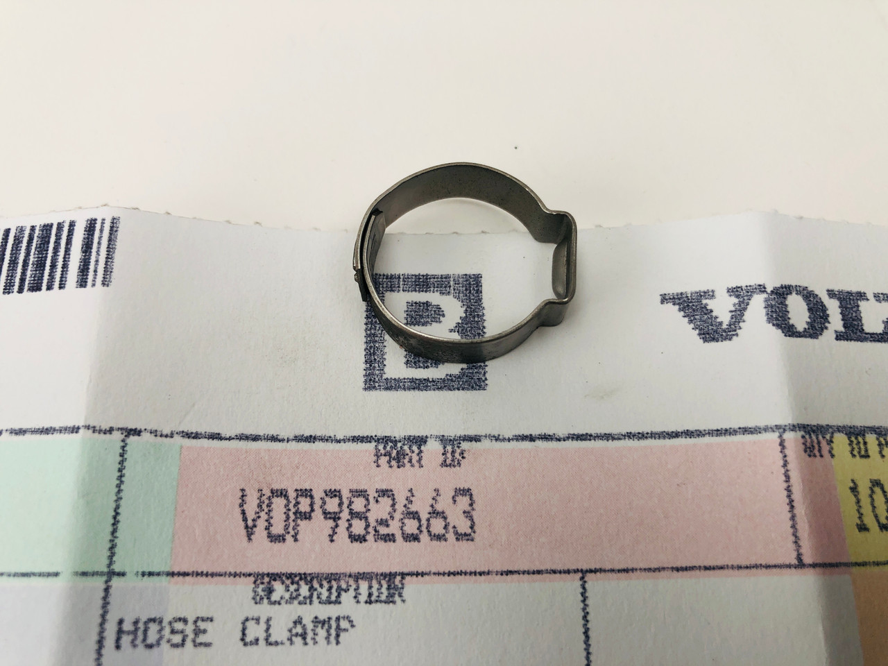 $4.99* GENUINE VOLVO HOSE CLAMP 982663 *In Stock & Ready To Ship!