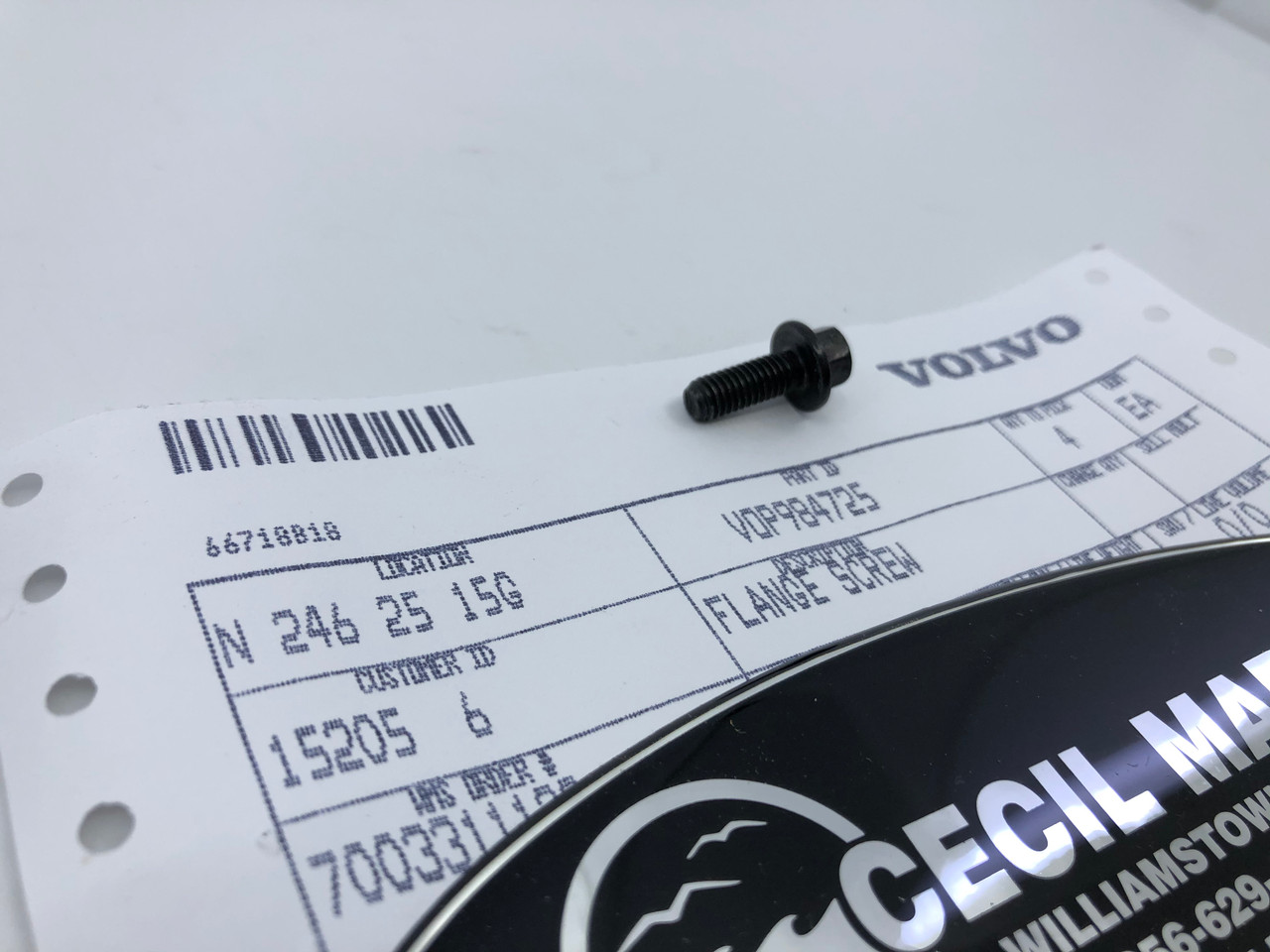 $4.99* GENUINE VOLVO FLANGE SCREW 984725 *In Stock & Ready To Ship!