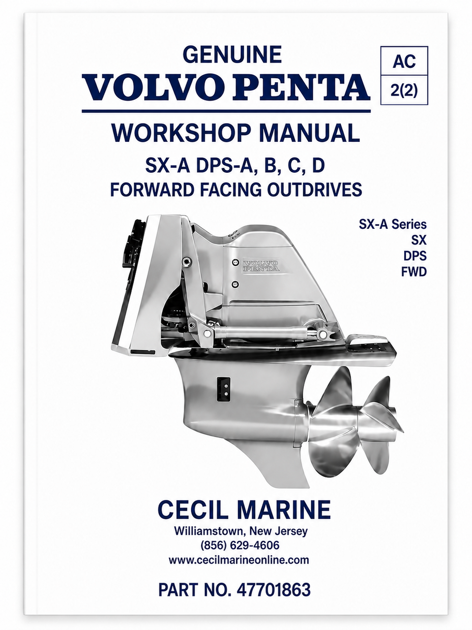 $89.99* GENUINE VOLVO SERVICE MANUAL FOR SX-A DPS-A, B, C, D FORWARD FACING OUTDRIVES *In Stock & Ready To Ship!