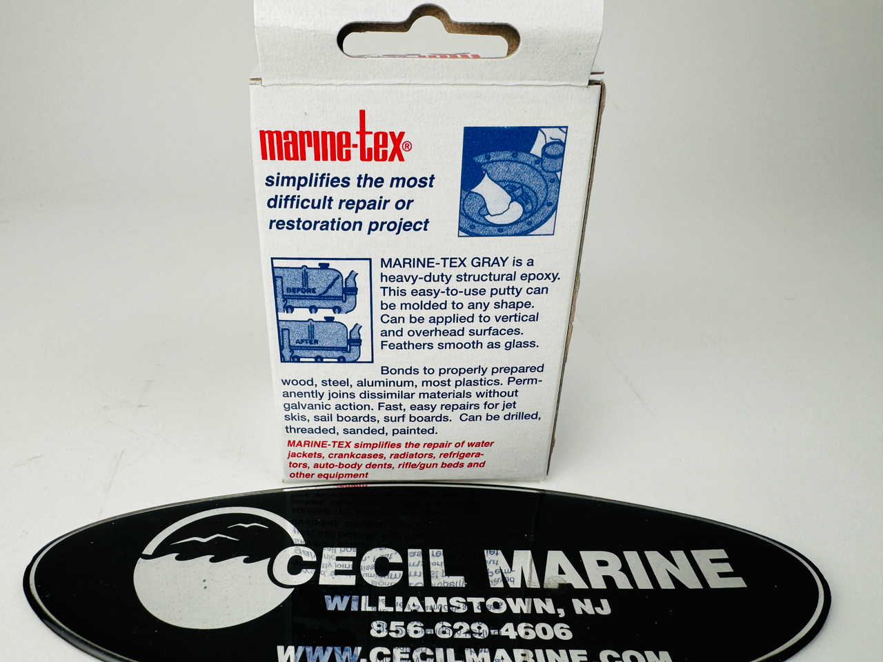 MARINE-TEX JR GRAY 2 OZ - Cecil Marine