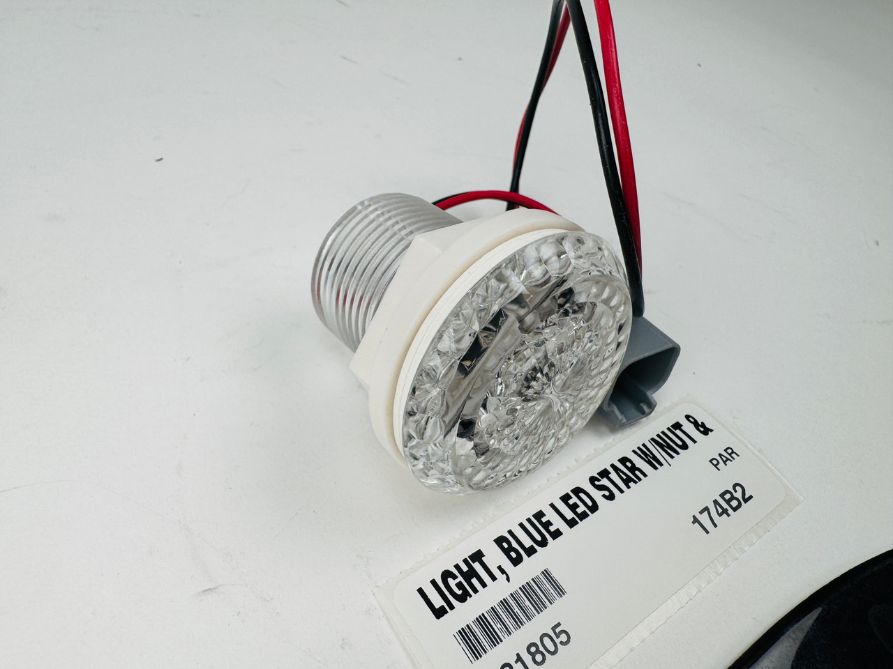 PARKER COURTESY LIGHT, BLUE LED W/NUT & DEUTSH CONNECTION * In