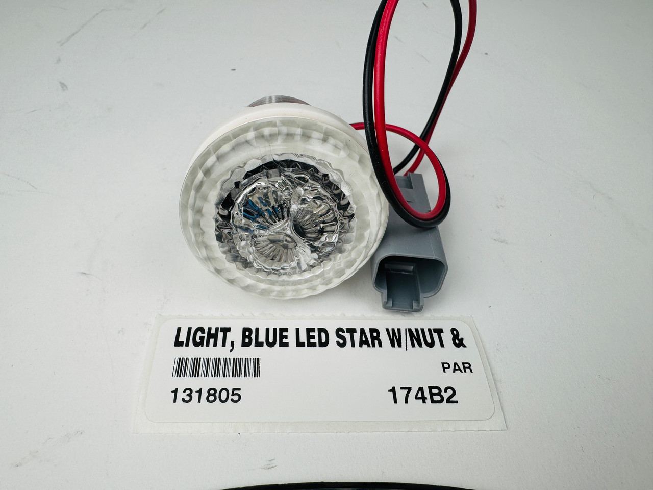 PARKER COURTESY LIGHT, BLUE LED W/NUT & DEUTSH CONNECTION * In