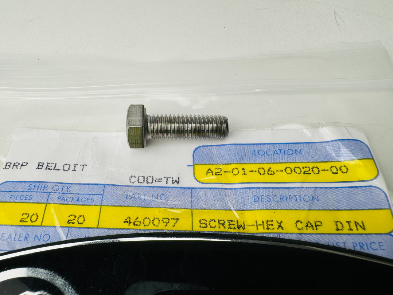 3.99* GENUINE BRP no tax* SCREW-HEX CAP  460097 *In Stock & Ready To Ship!