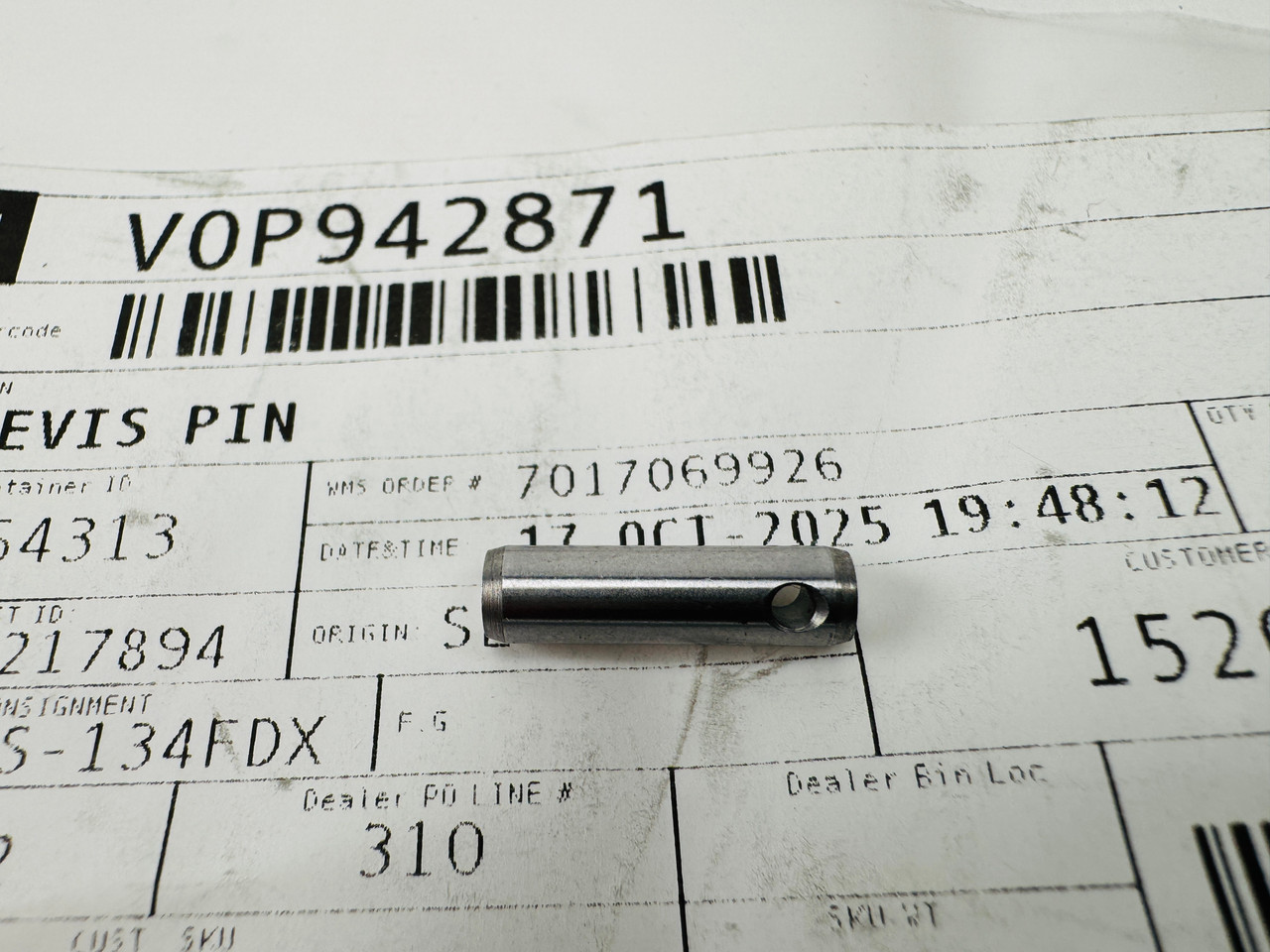 $19.99* GENUINE VOLVO no tax* CLEVIS PIN 942871 *In Stock & Ready To Ship!