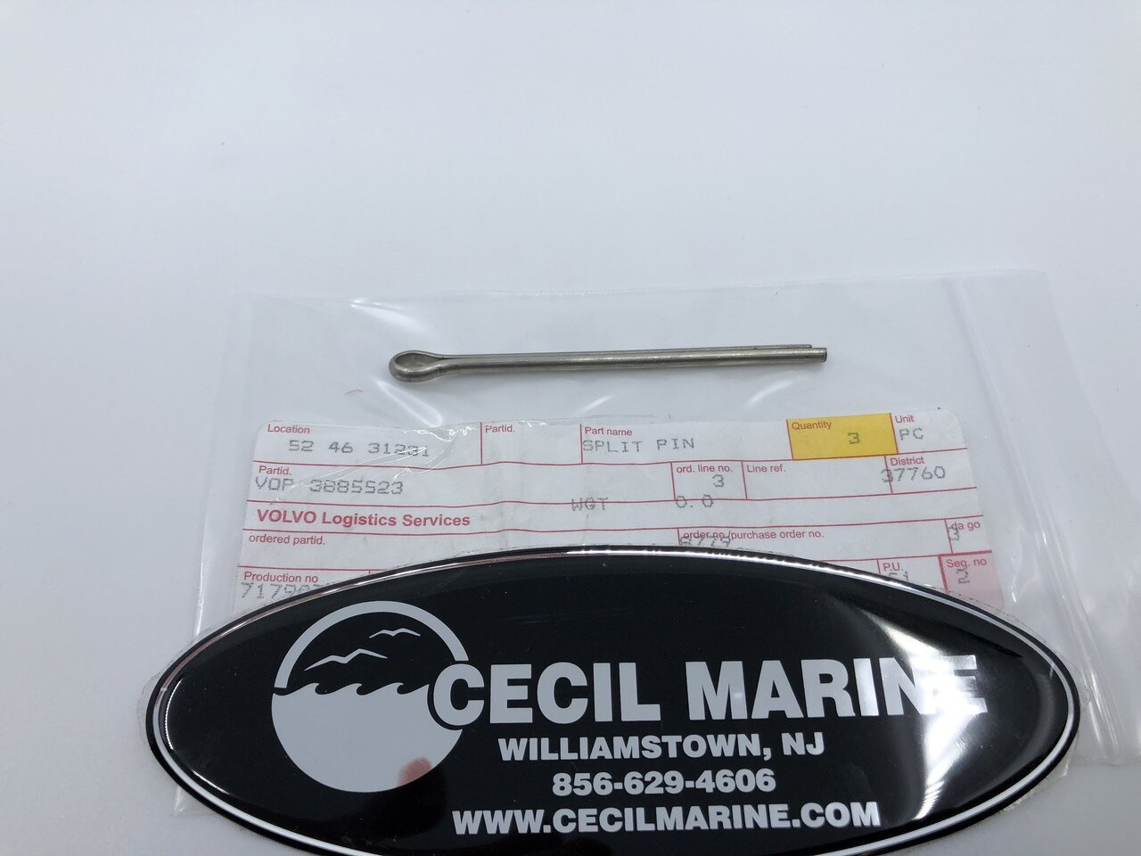 $5.99* GENUINE VOLVO SPLIT PIN 3885523 *In Stock & Ready To Ship!